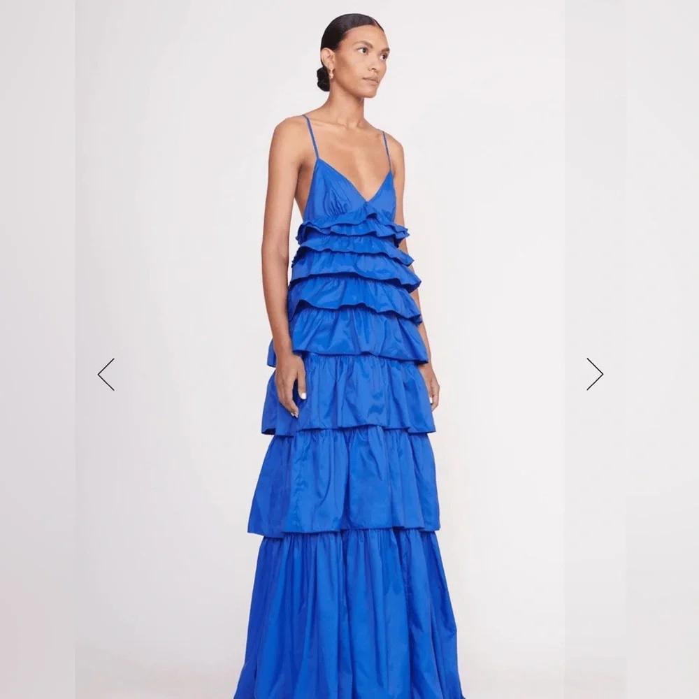 STAUD | Dresses | Staud Rylie Tiered Ruffle Maxi Dress Size Xs Nwt |  Poshmark